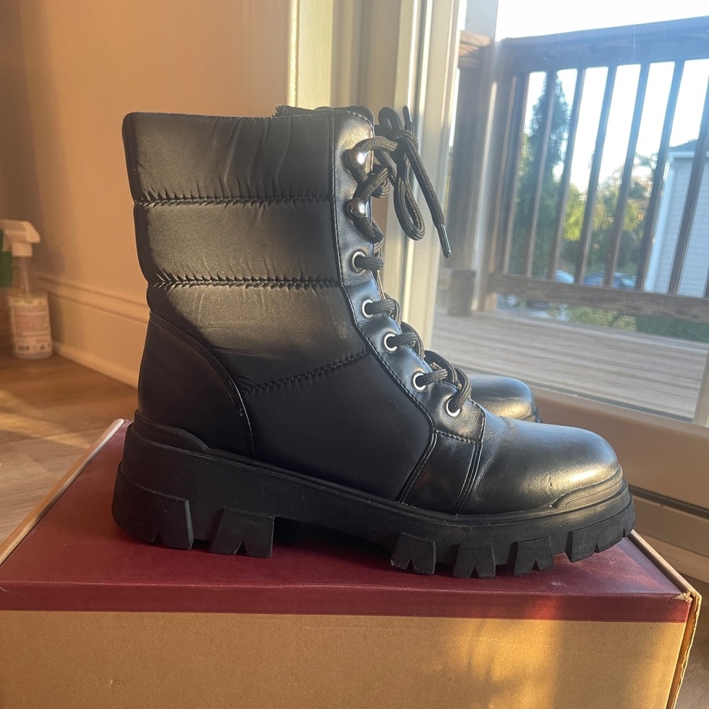 Marc Fisher Amita II Lug Sole Combat Boots